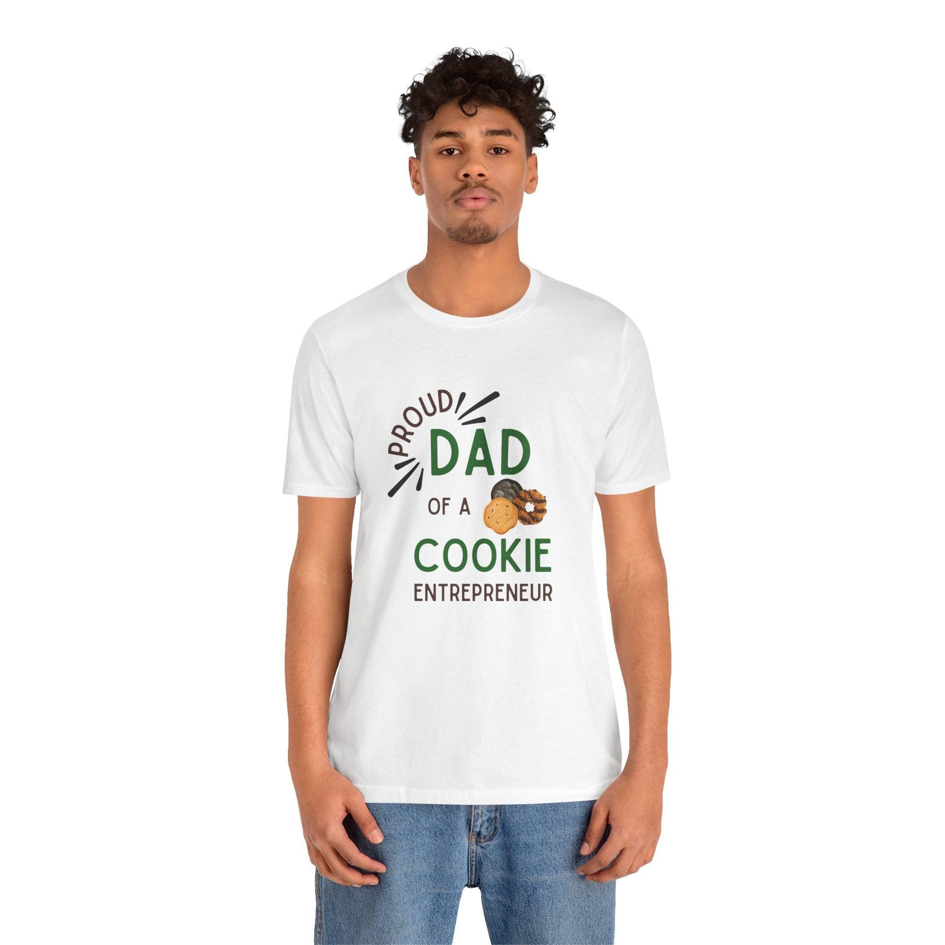 Proud Dad of a Cookie Entrepreneur - Unisex Jersey Tee Celebrate Your Little Cookie Boss! - Whippie's
