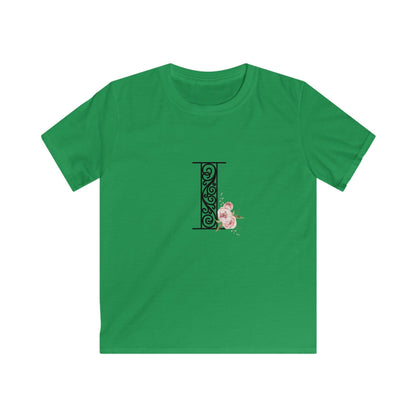 Floral Letters: Letter I - Kids Softstyle Tee - Whippie's