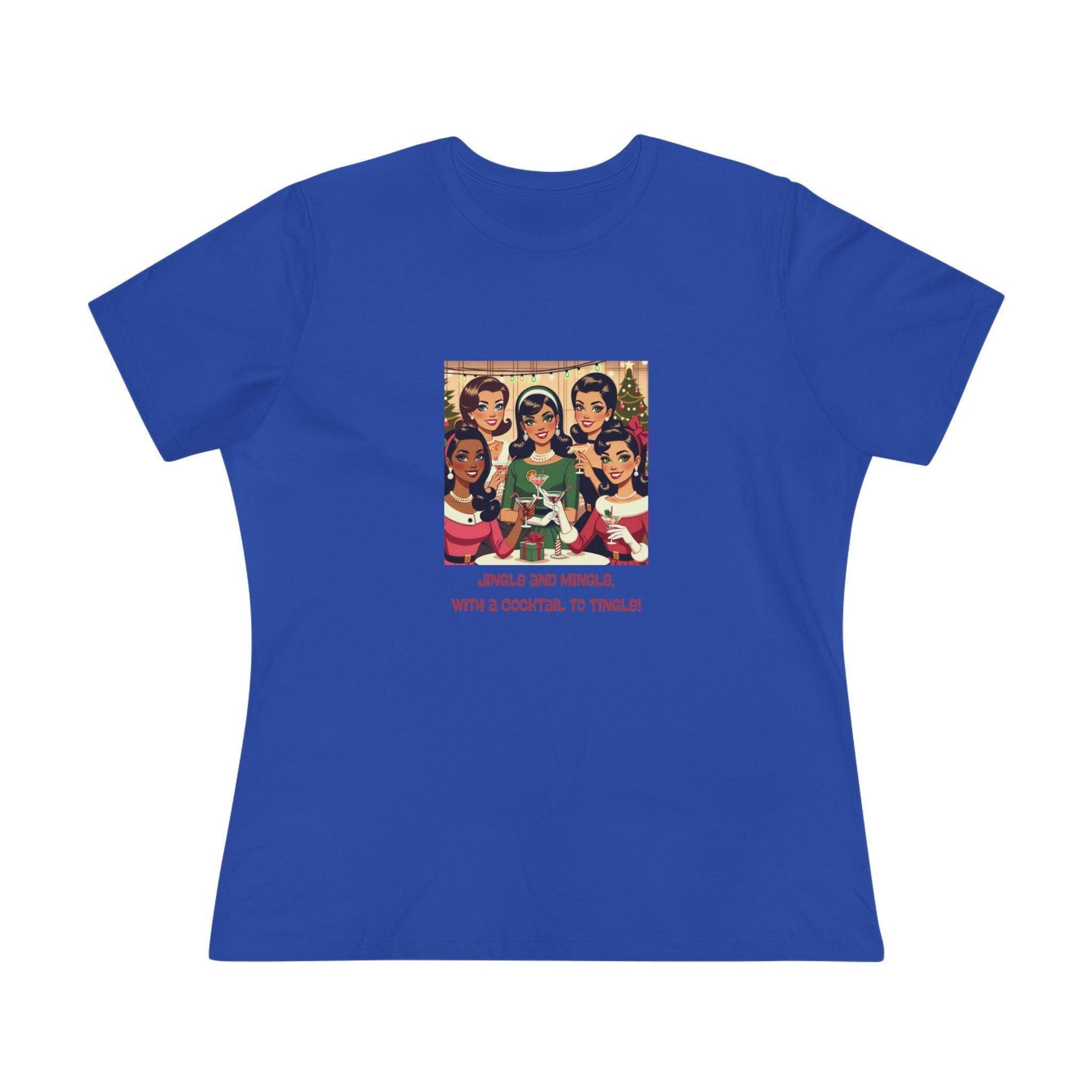 Holiday Friends Sipping Cocktails - Women's Softstyle Tee - Whippie's