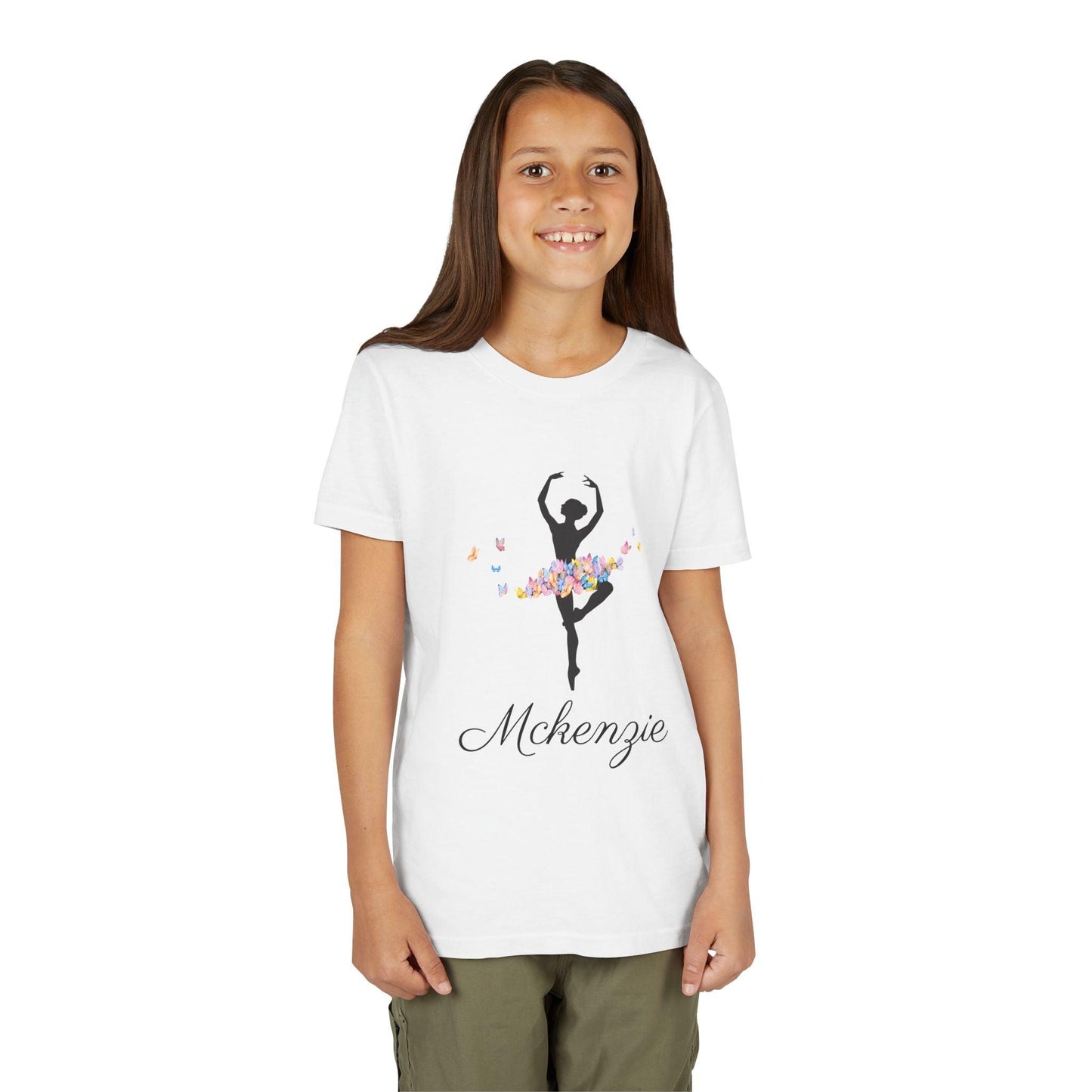 Butterfly Ballerina [Dancer Name] Youth Tee - Personalizable - Whippie's