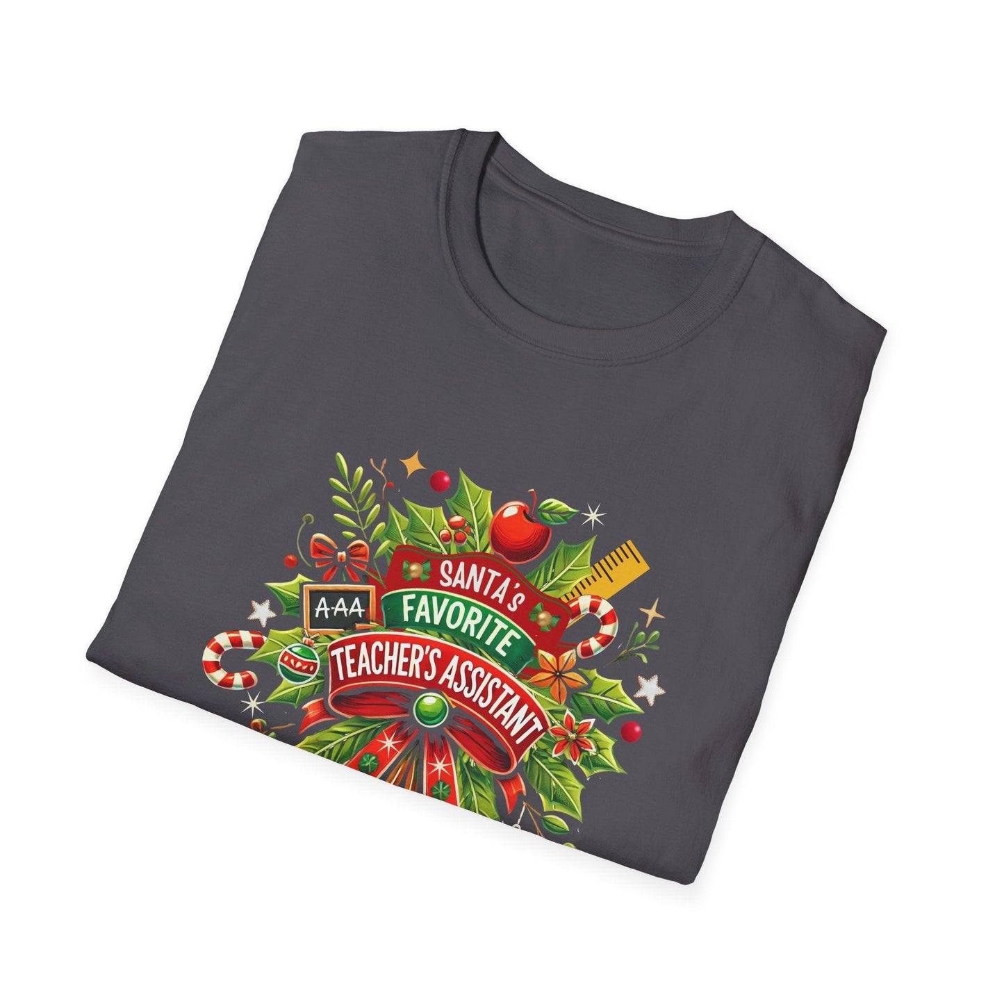 Santa's Favorite Teacher's Assistant - Spreading Holiday Cheer in the Classroom! 🎅🎄 Unisex Tee 🍎🎅 - Whippie's