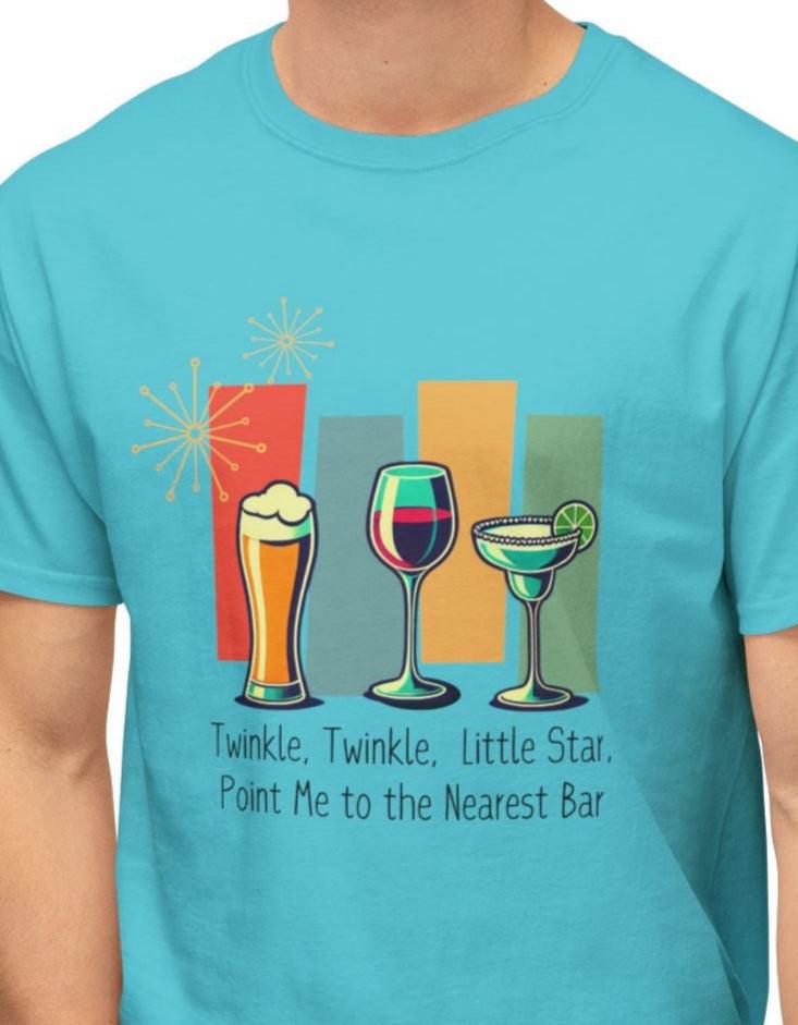 Twinkle, Twinkle, Little Star, Point Me to the Nearest Bar Unisex HD Cotton™ T-shirt - Whippie's