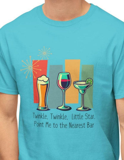 Twinkle, Twinkle, Little Star, Point Me to the Nearest Bar Unisex HD Cotton™ T-shirt - Whippie's
