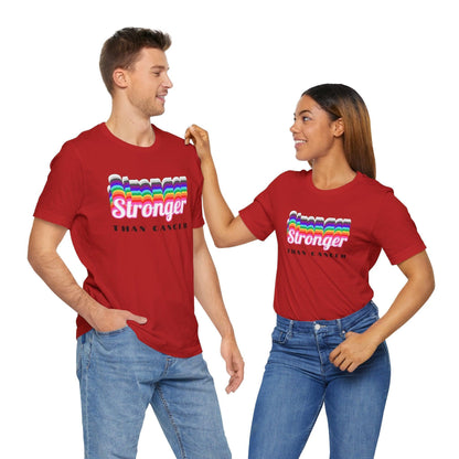 💪 Stronger Than Cancer 🎗️ Unisex Jersey Tee ✨ Show your support, wear your strength. - Whippie's