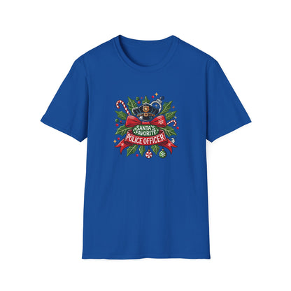 Santa's Favorite Police Officer Tee - Festive & Brave!