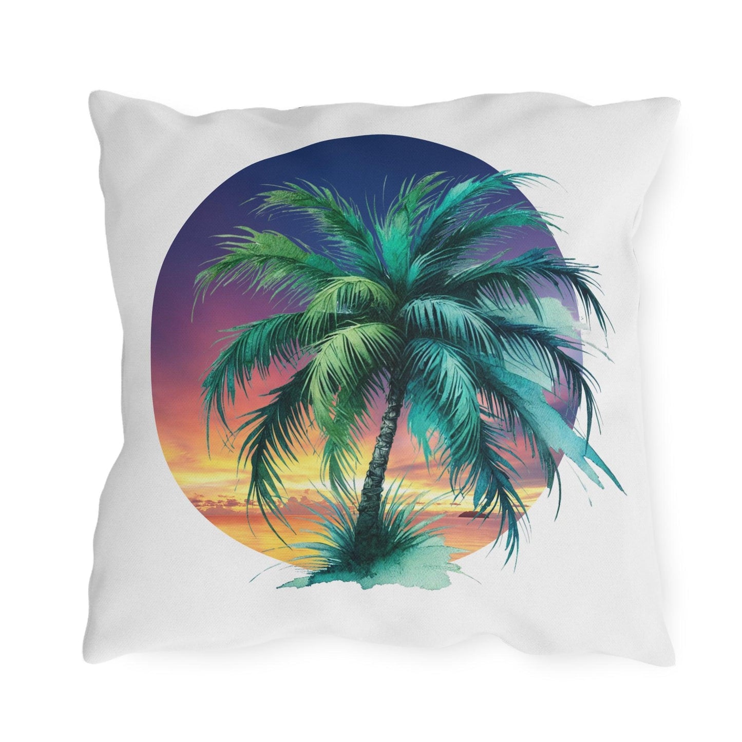 🌅 Tropical Sunset Paradise 🌴 Outdoor Pillow ✨ Bring the tropical vibes home! - Whippie's