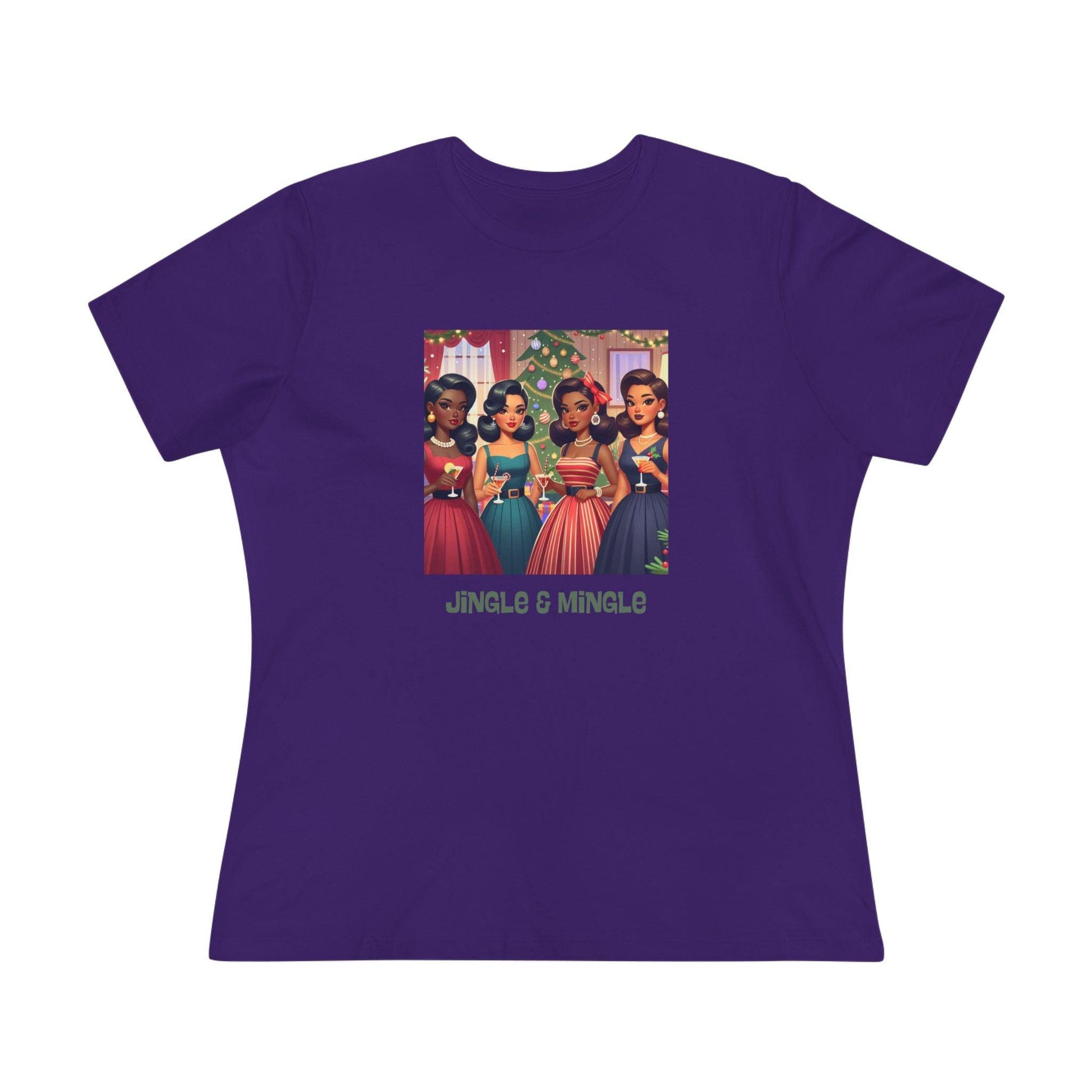 Jingle and Mingle Tee - Holiday Cheer, Please! 🥂🎄 Women's Softstyle Tee - Whippie's