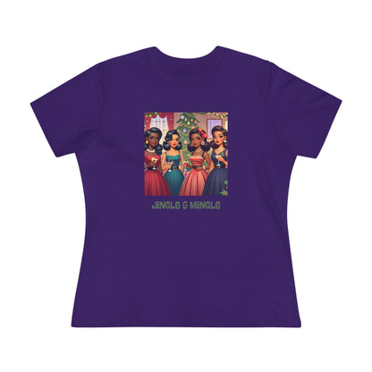 Jingle and Mingle Tee - Holiday Cheer, Please! 🥂🎄 Women's Softstyle Tee - Whippie's