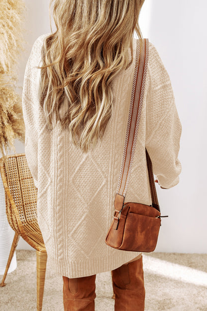 Cable Knit Sweater Dress