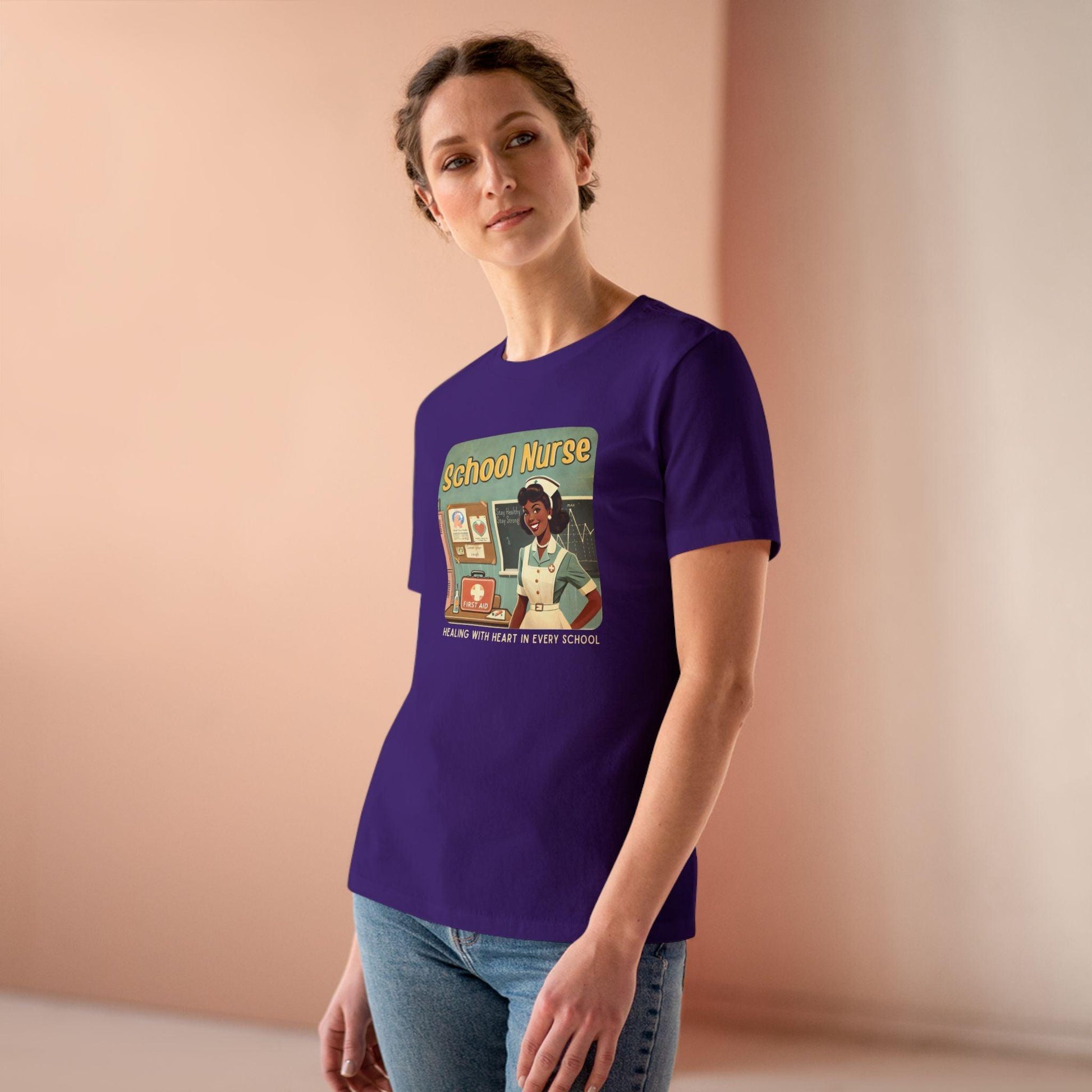 School Nurse Hero Tee (2) - Healing with Heart in Every School 🩺❤️ - Whippie's