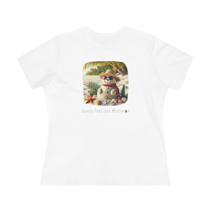 🏖️ Sandy Toes & Mistletoe ☃️ Women's Tee ✨ - Whippie's