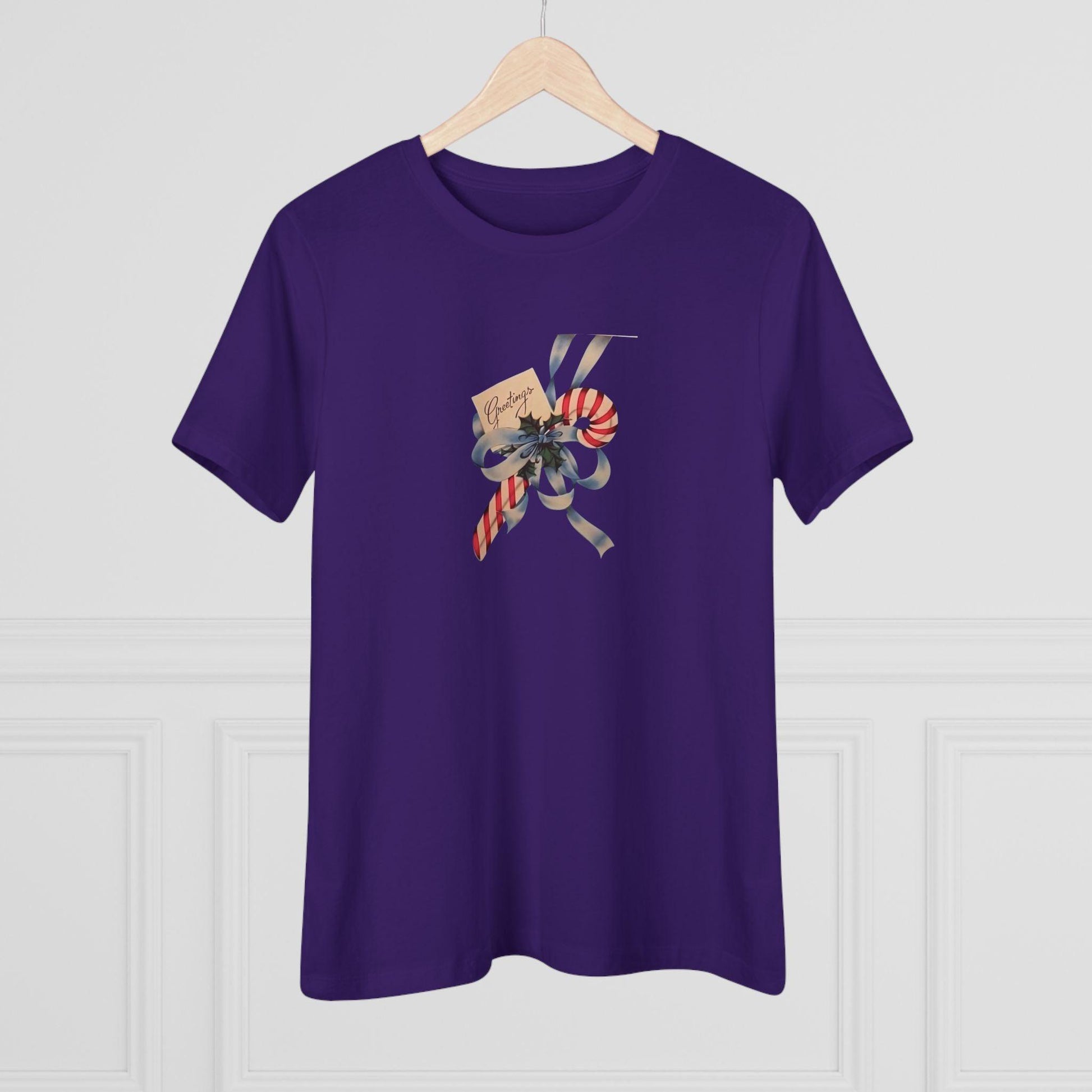 Candy Cane Greetings - Women's Softstyle Tee - Whippie's