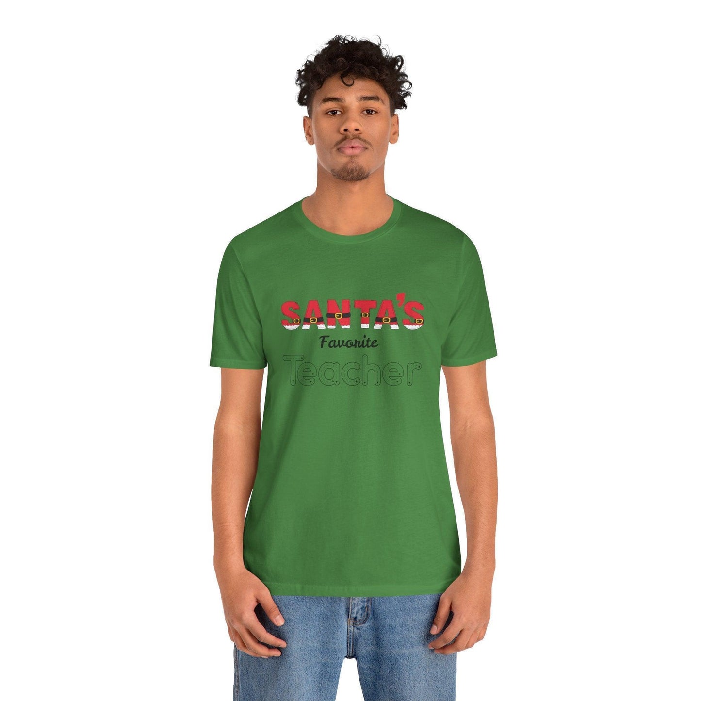 🎅 Santa's Favorite Teacher 🍎 Unisex Jersey Tee ✨ - Whippie's