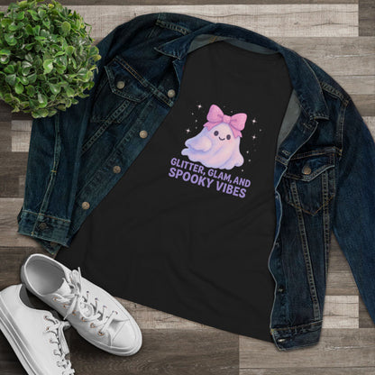 Glitter, Glam, & Spooky Vibes Women's Relaxed Tee - Whippie's