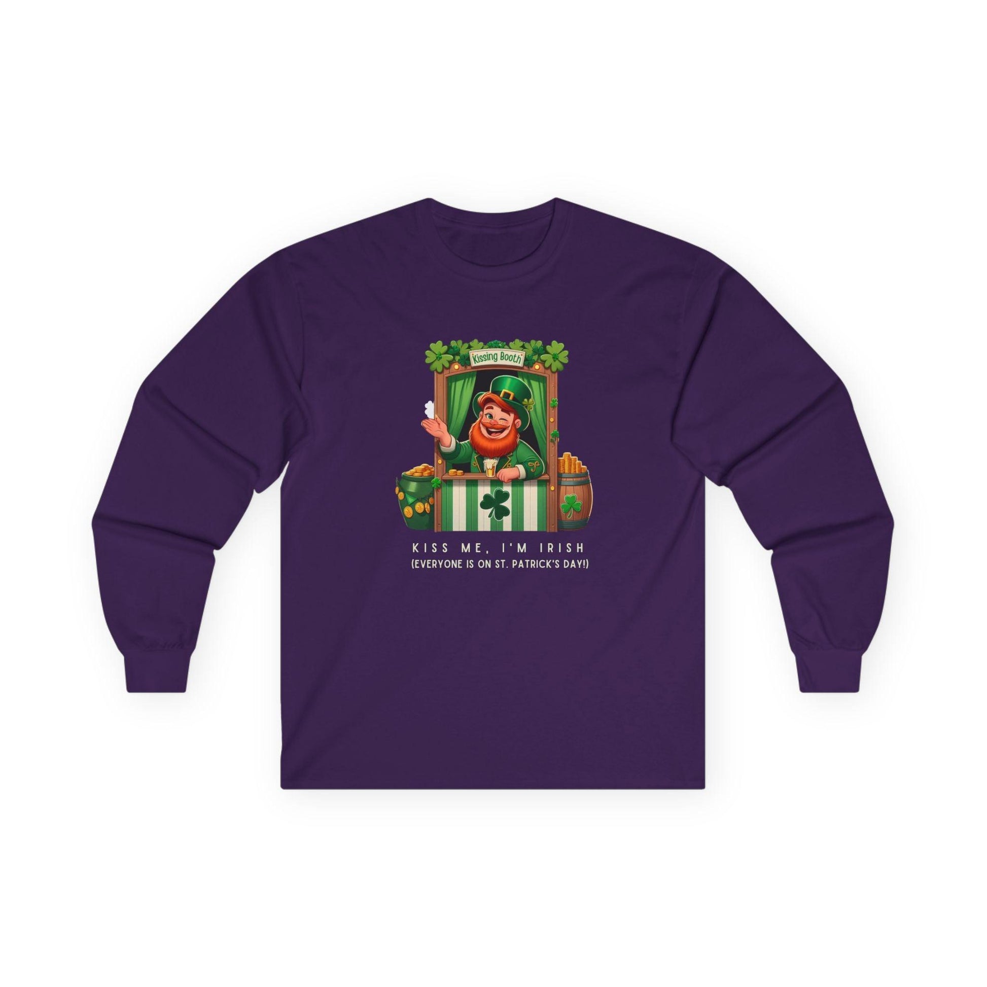 Kiss Me, I'm Irish - Everyone Is on St. Patrick's Day! 💋🍀 Irish Man - Unisex Ultra Cotton Long Sleeve Tee - Whippie's