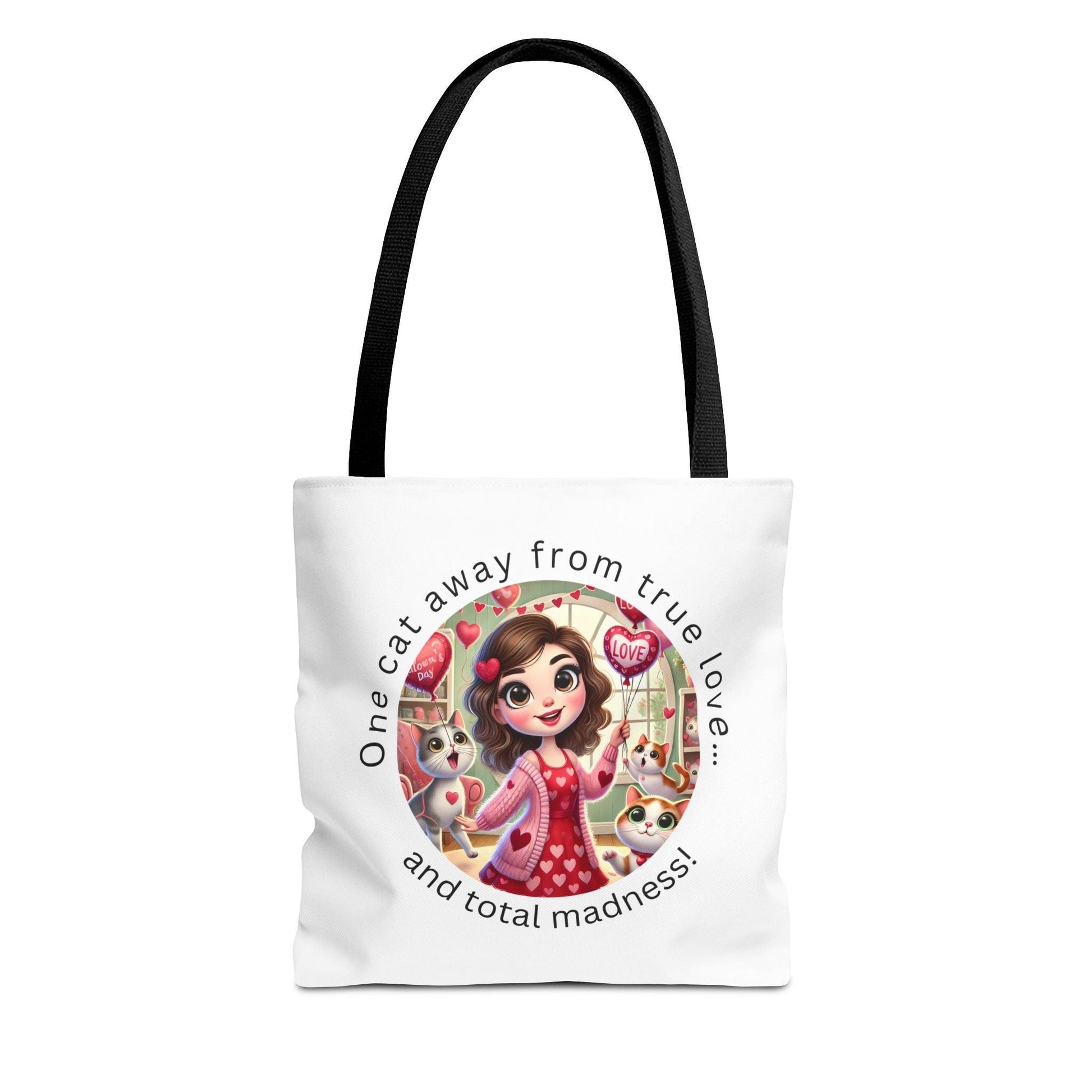 😻 One Cat Away From True Love... Tote Bag ✨ Purr-fectly practical and oh-so-stylish! - Whippie's