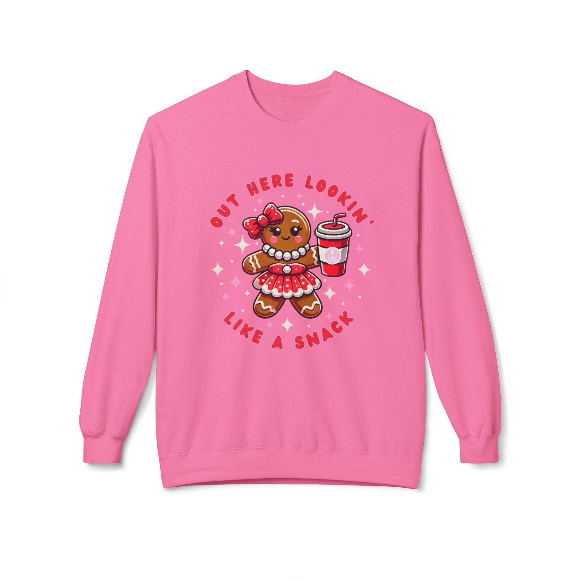 Out Here Lookin' Like a Snack 🍪☕️ Unisex Fleece Sweatshirt 🎄 - Whippie's