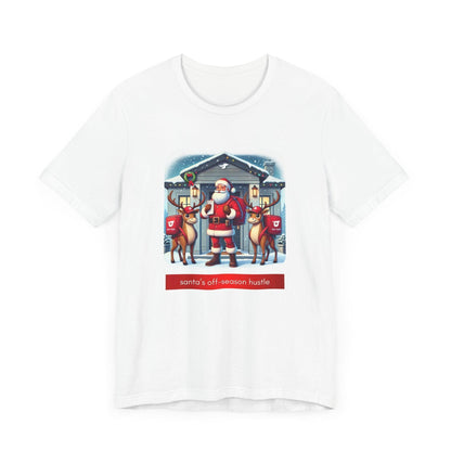 🎅 Santa's Off-Season Hustle 🍕 Unisex Tee ✨ Who knew Santa delivered more than presents? - Whippie's