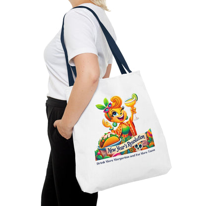 New Year's Resolution Tote Bag - Sip, Savor, Repeat 🍹🌮 - Whippie's