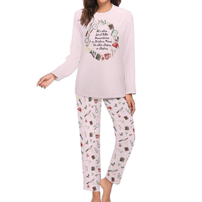"Slaying or Sleighing" True Crime Christmas Pajamas Set