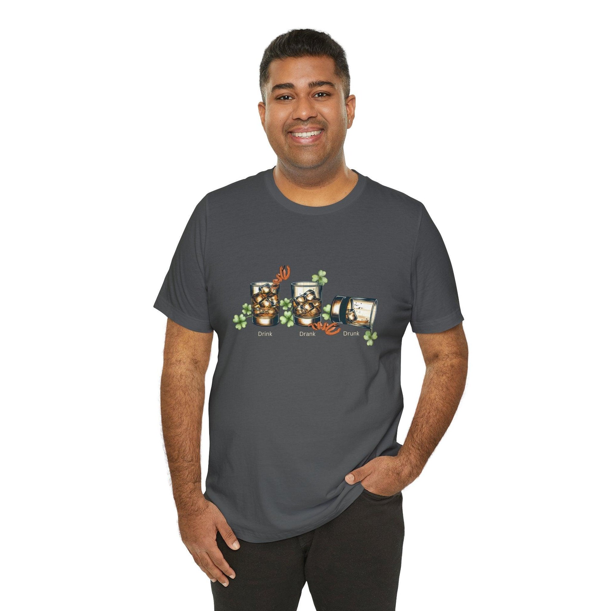 Drink, Drunk, Drunk Unisex Jersey St. Patrick's Day Tee 🥃🍀 - Whippie's