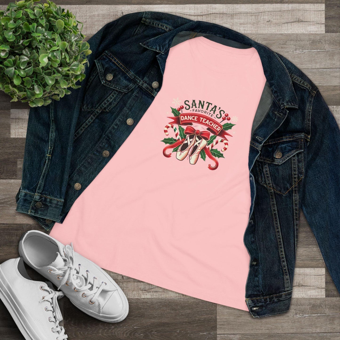 Santa's Favorite Dance Teacher Women's Softstyle Tee