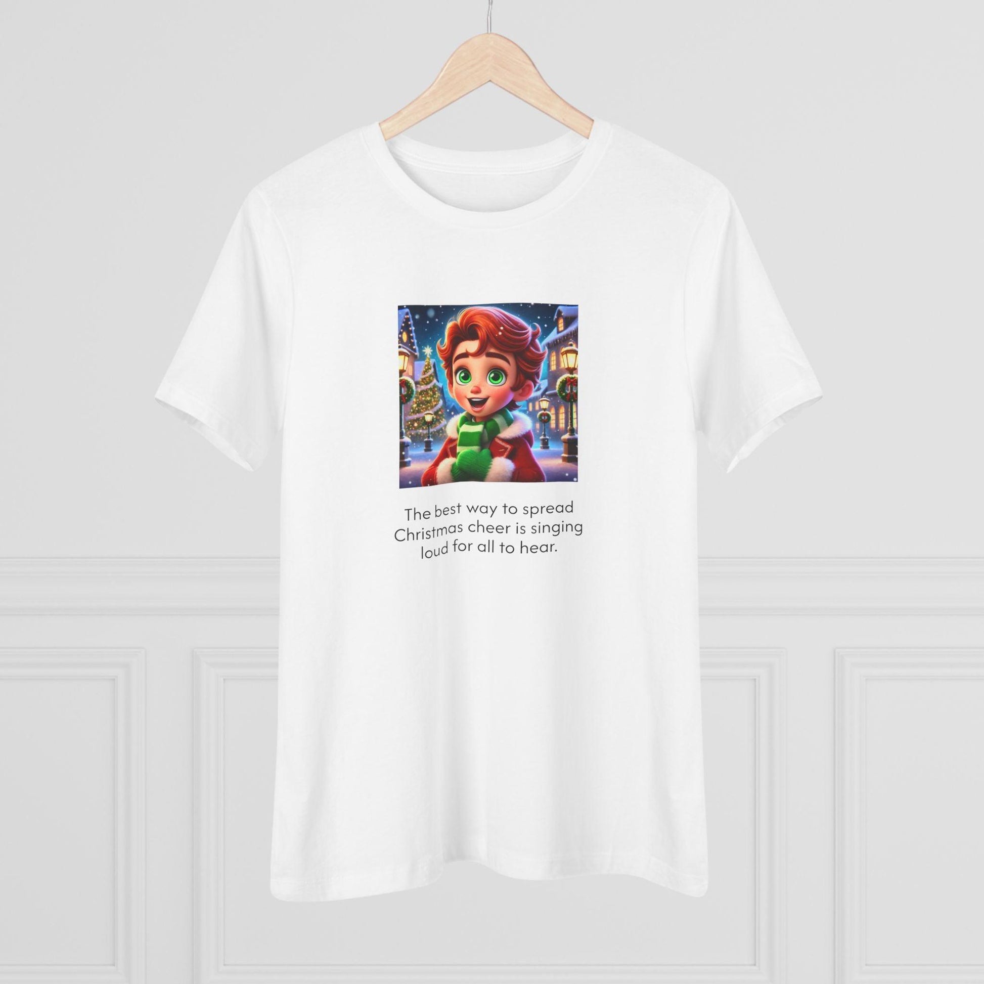 Caroler - Christmas Cheer - RH Boy - Women's Tee - Whippie's