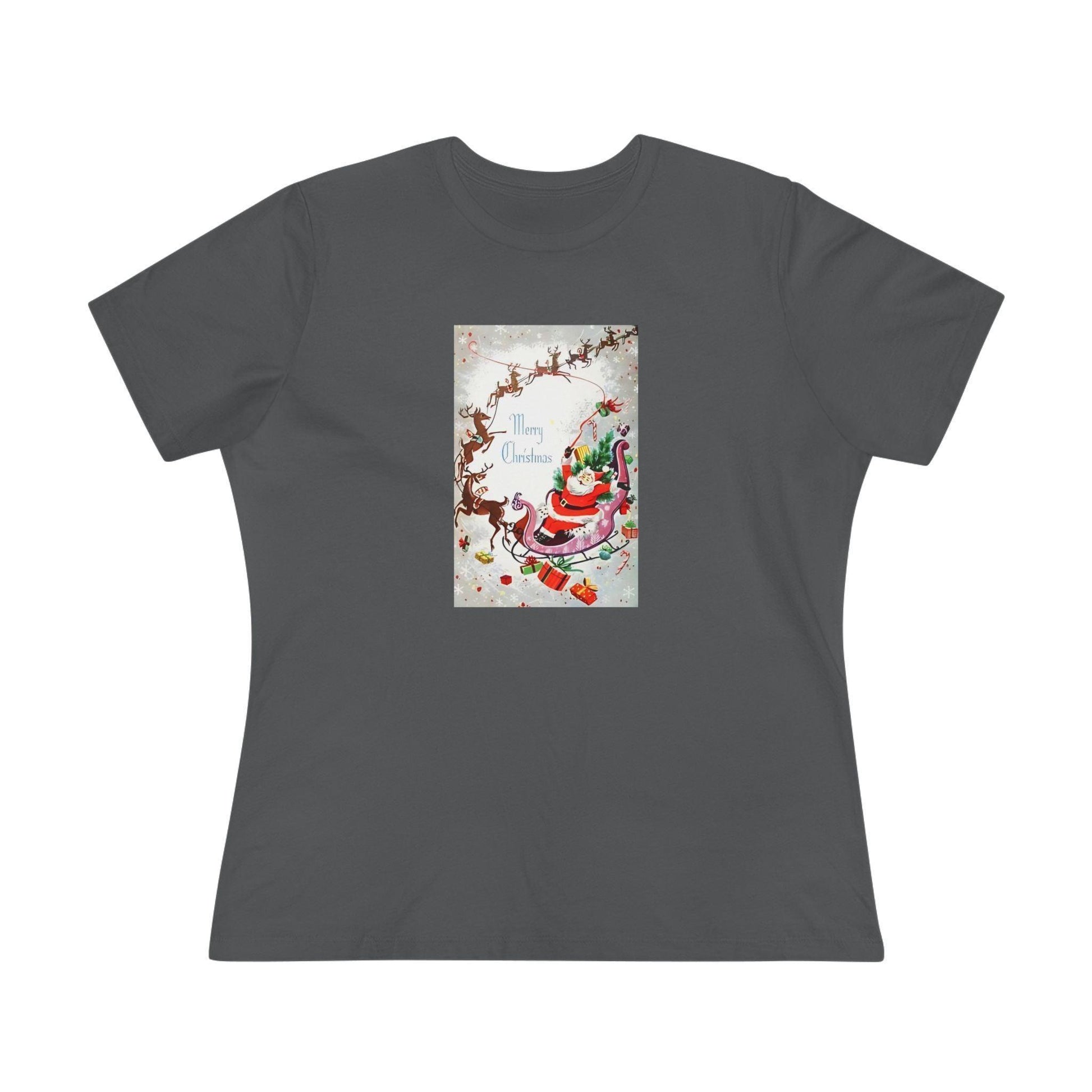 Merry Christmas - Santa and His Sleigh - Women's Tee - Whippie's