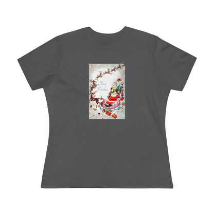 Merry Christmas - Santa and His Sleigh - Women's Tee - Whippie's