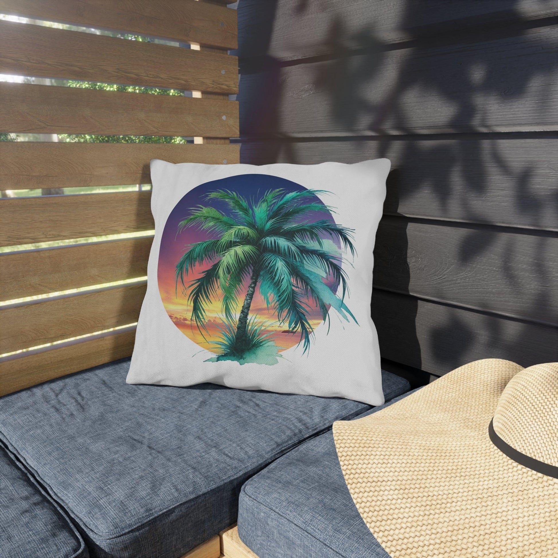 🌅 Tropical Sunset Paradise 🌴 Outdoor Pillow ✨ Bring the tropical vibes home! - Whippie's