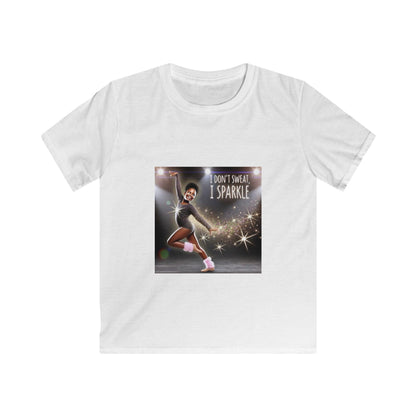I Don’t Sweat, I Sparkle: Darker Skin Tone Girl Youth T-Shirt - Whippie's