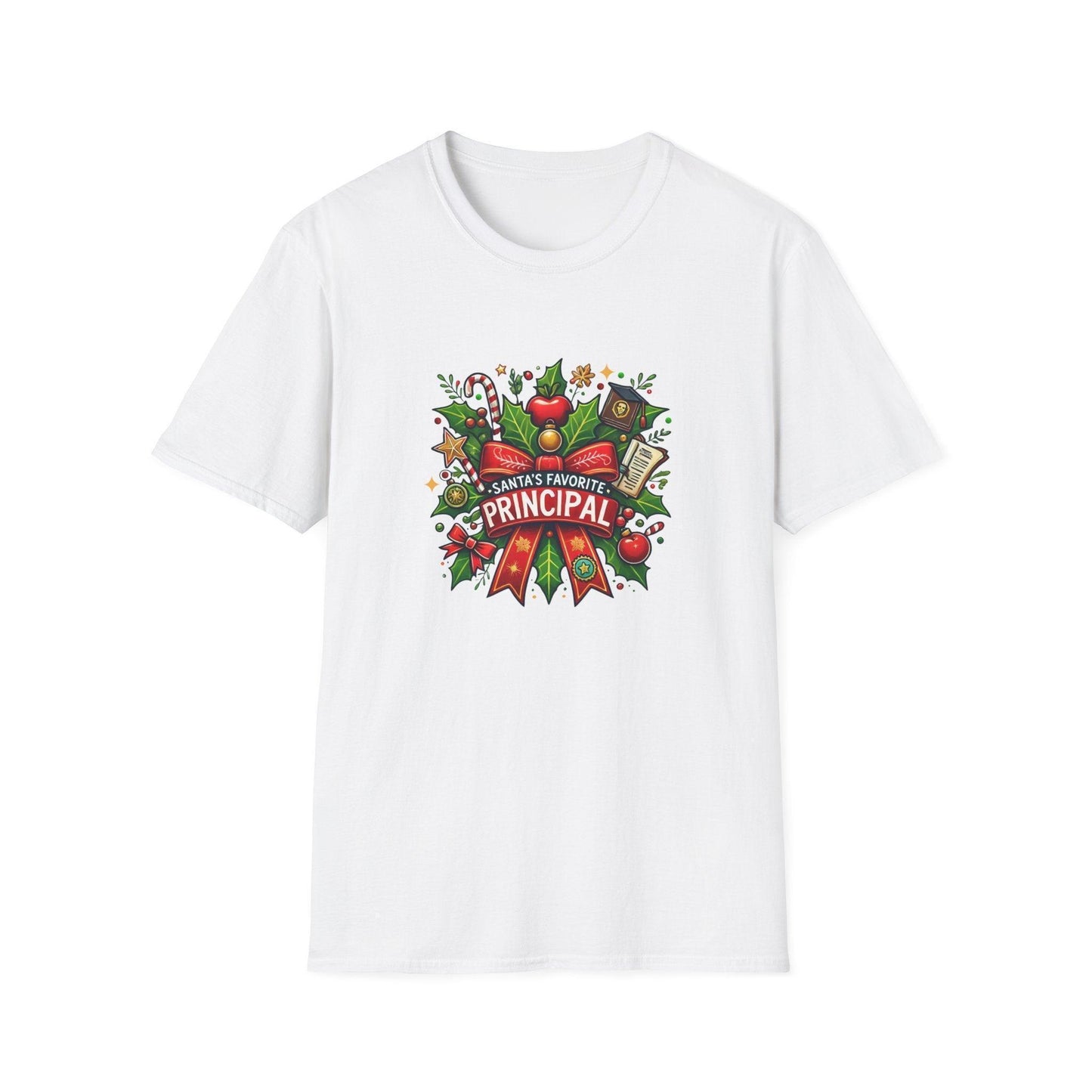 Santa's Favorite School Principal Unisex Tee 🍎🎅 - Whippie's