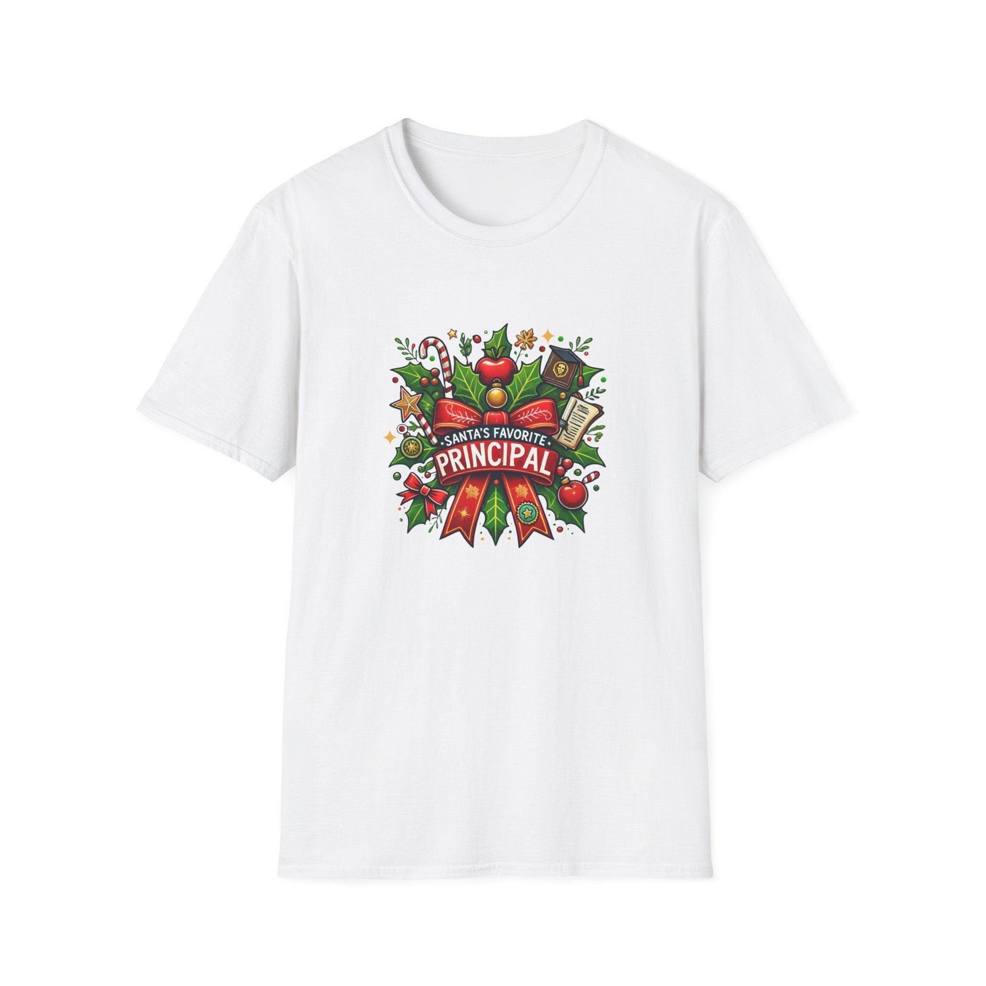 Santa's Favorite School Principal Unisex Tee 🍎🎅 - Whippie's