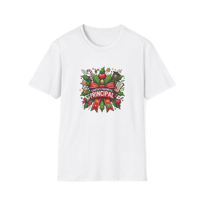 Santa's Favorite School Principal Unisex Tee 🍎🎅 - Whippie's