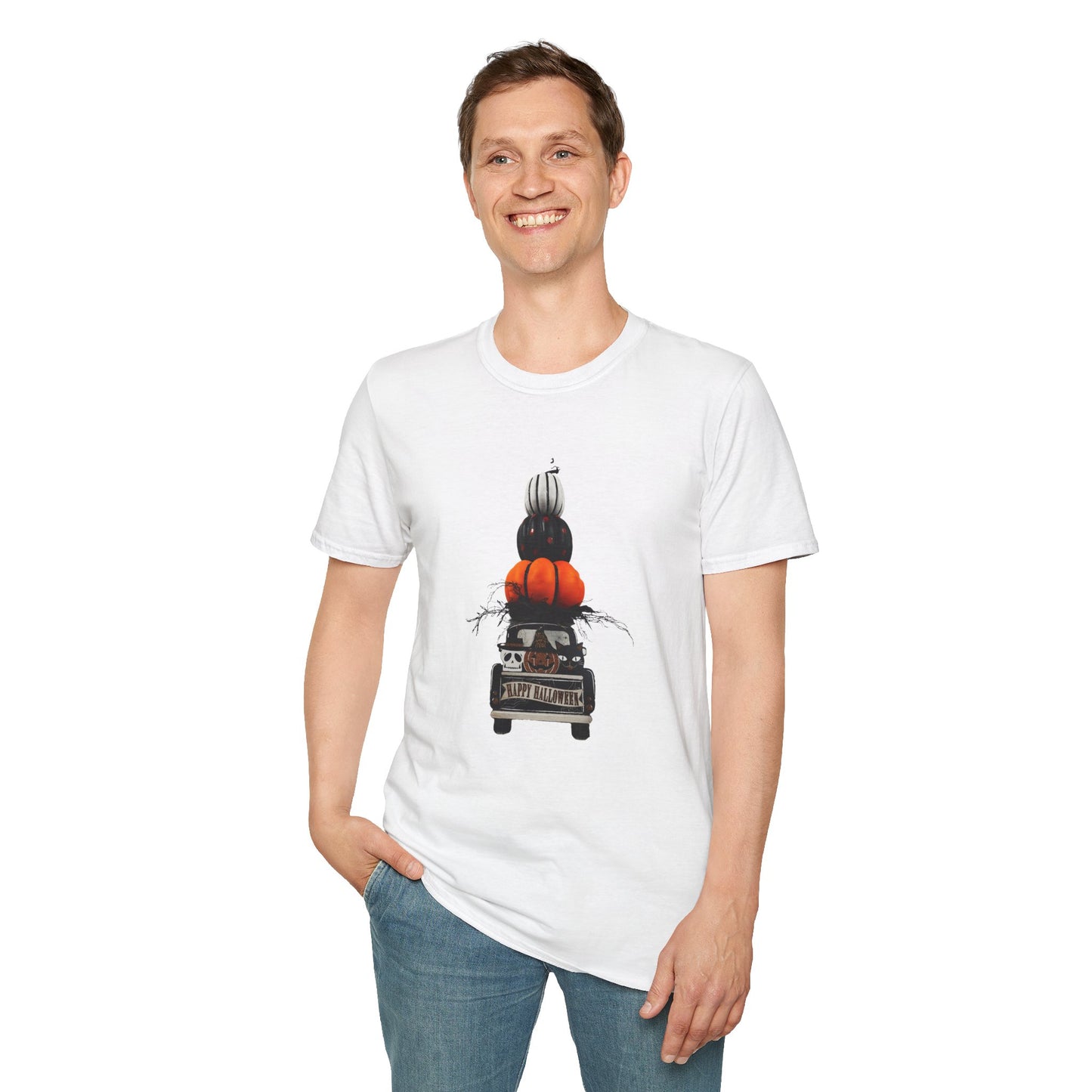 Halloween Truck | Festive Pumpkin Pickup Unisex Tee