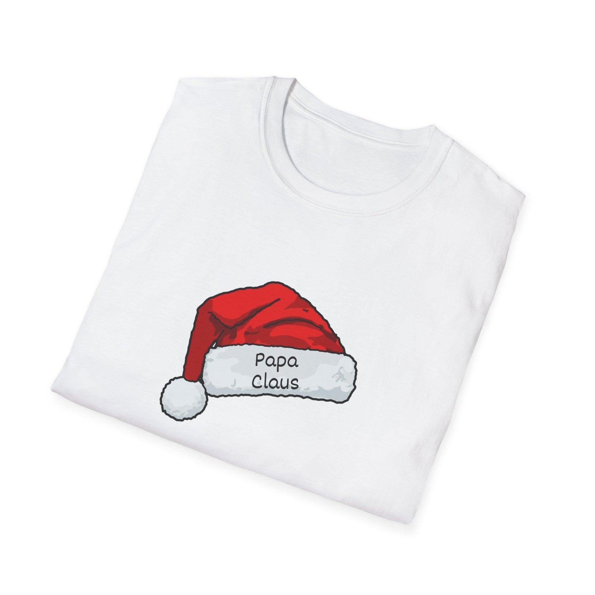 Papa Claus: The Coolest Santa in Town 🎅- Mens Softstyle T-shirt - Whippie's