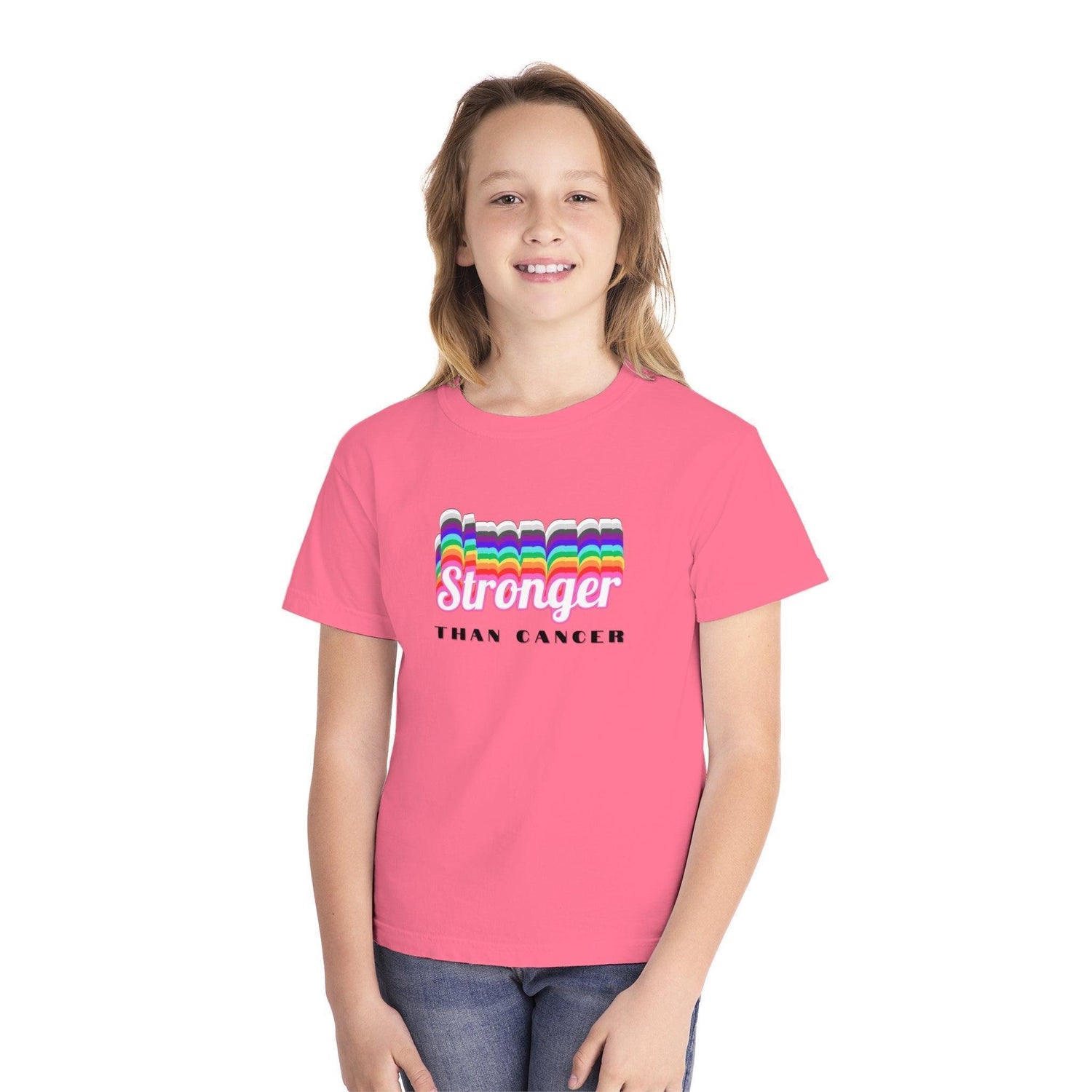 💪 Stronger Than Cancer 🎗️ Youth Midweight Tee ✨ - Whippie's
