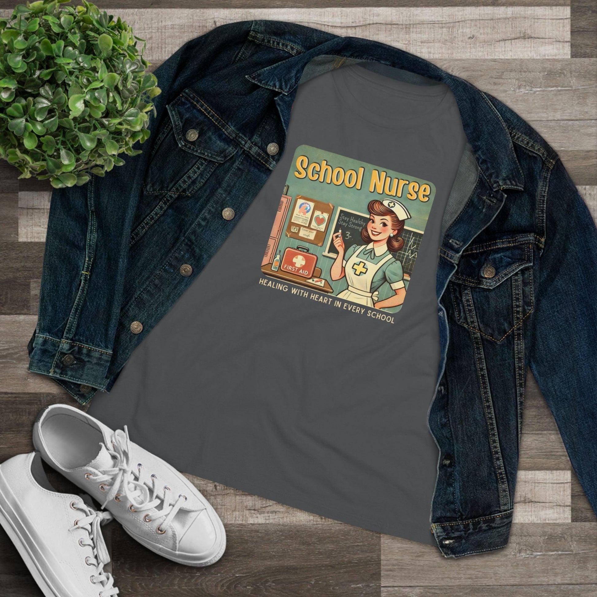 School Nurse Hero Tee - Healing with Heart in Every School 🩺❤️ - Whippie's