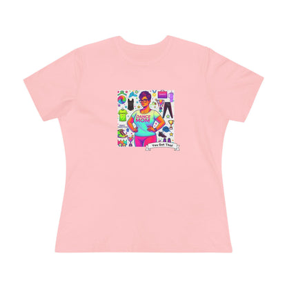 Dance Mom: "You've Got This" - Brunette with Glasses Mom - Short Hair - Boy Dancer - Women's Softsyle Tee - Whippie's