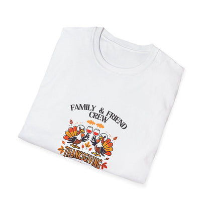 Thanksgiving Family & Friends Crew - Cheers to the Crew! 🦃🥂🍁 Unisex T-Shirt - Whippie's