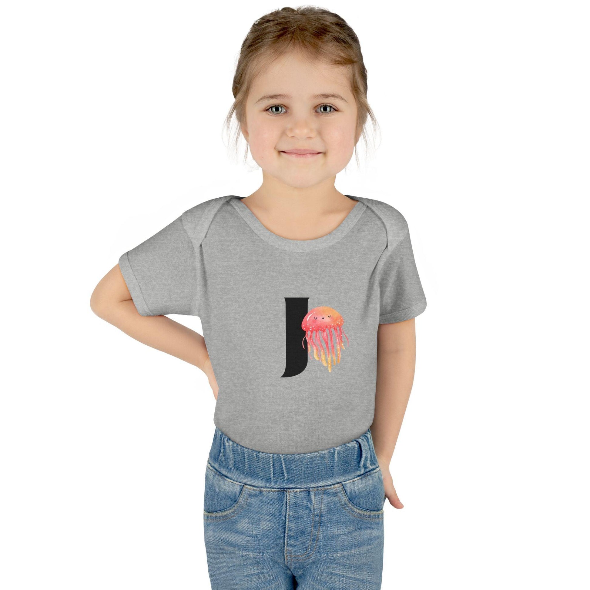 Alphabet Adventures: Letter J - Jolly Jellyfish Baby Onesie J is for Jolly Jellyfish! - Whippie's