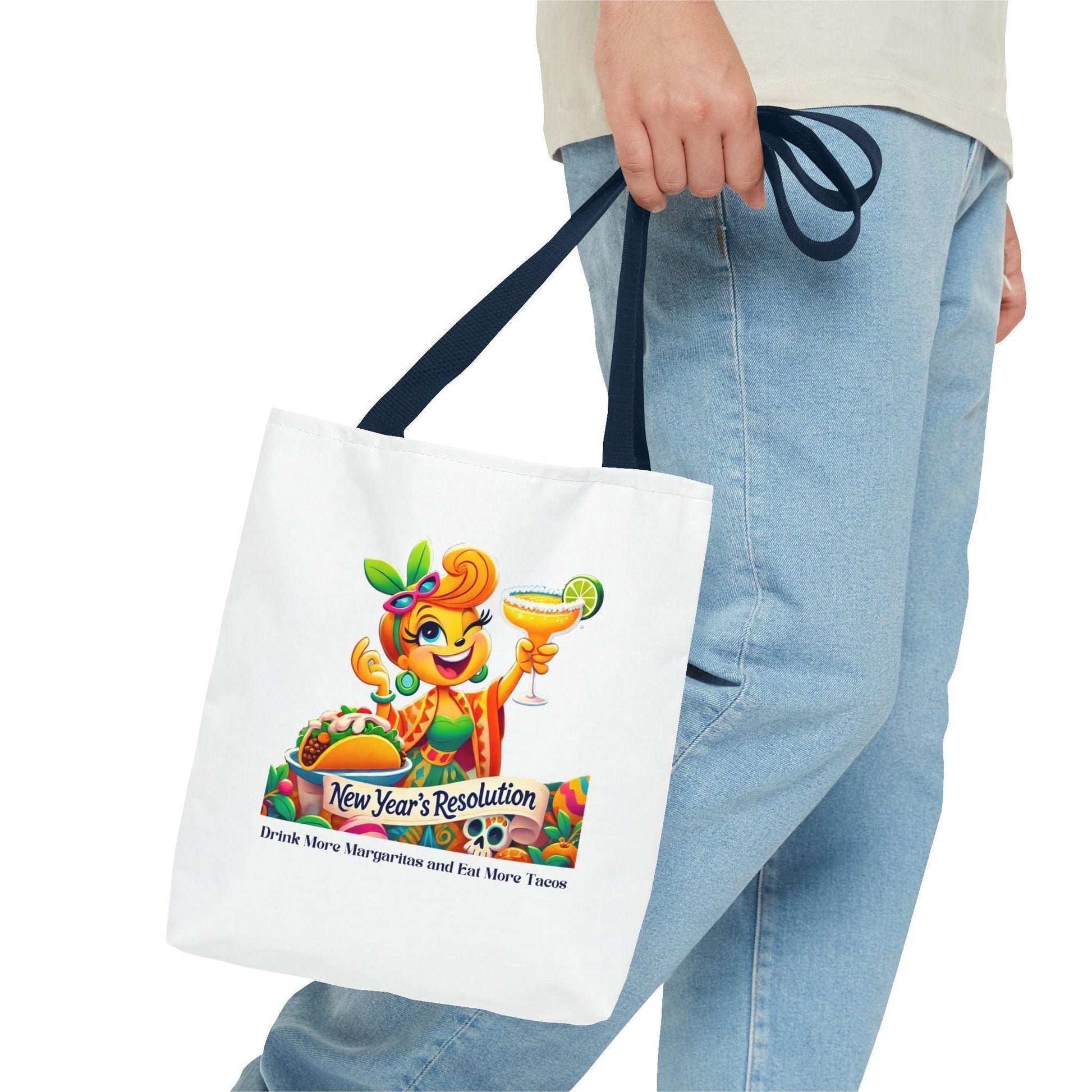 New Year's Resolution Tote Bag - Sip, Savor, Repeat 🍹🌮 - Whippie's