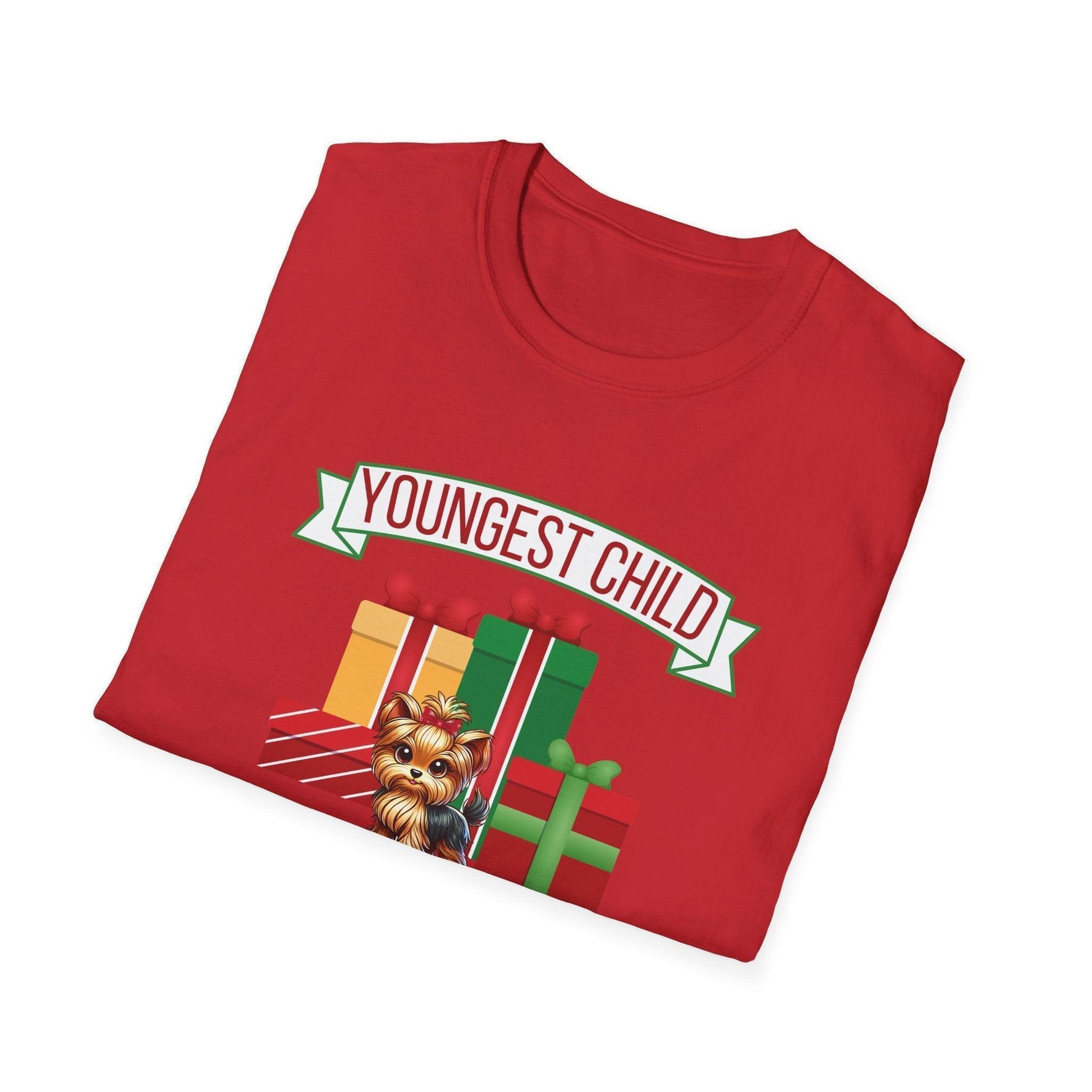 Youngest Child, The Favorite 🎁🐶 Yorkie - Unisex Tee! 🎁👑 - Whippie's
