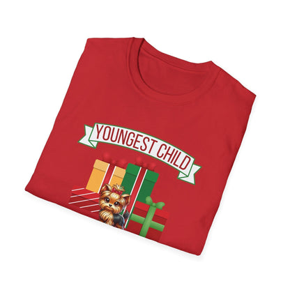 Youngest Child, The Favorite 🎁🐶 Yorkie - Unisex Tee! 🎁👑 - Whippie's