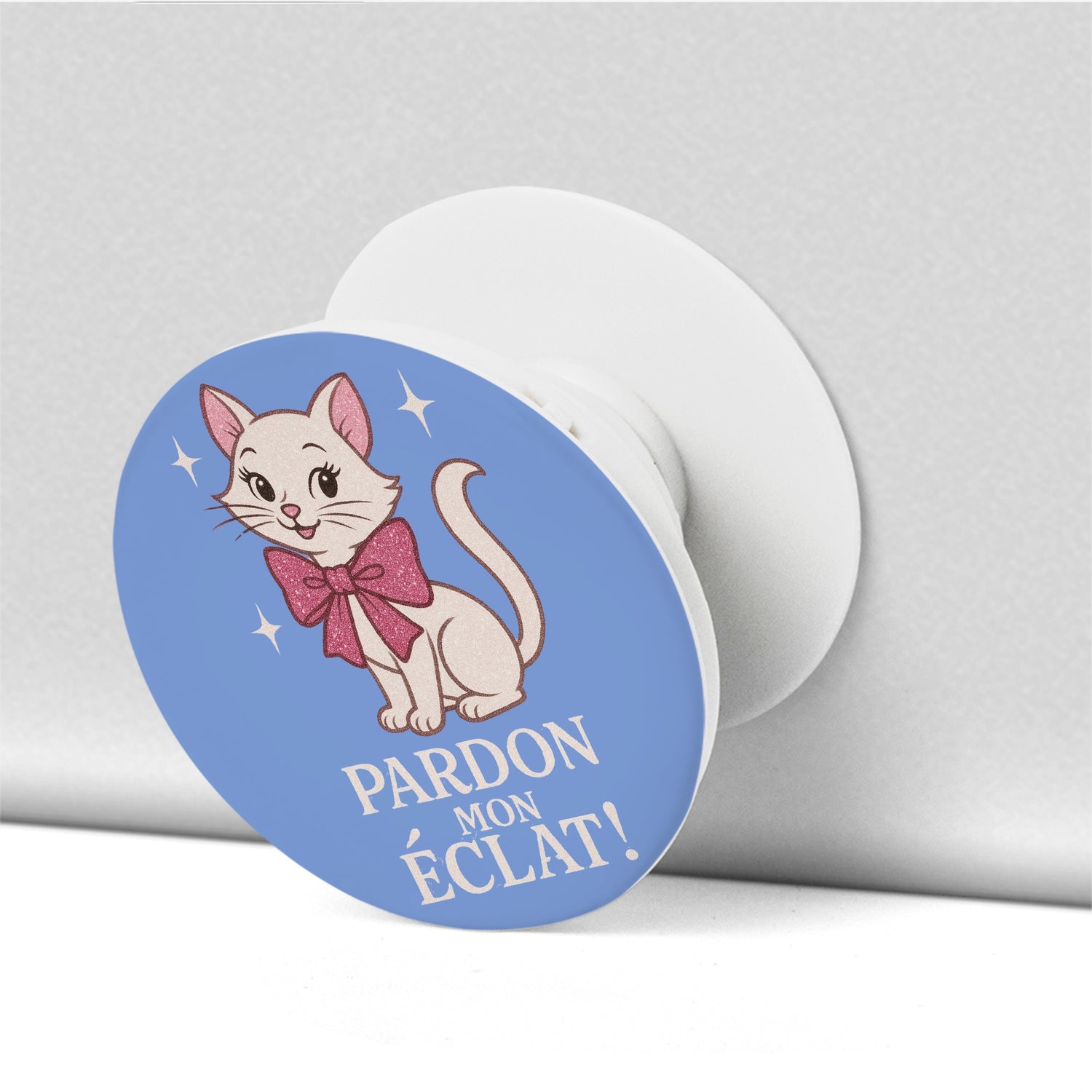 246. Pardon Mon Éclat (Excuse My Sparkle) Cat Phone Grip & Stand - Whippie's