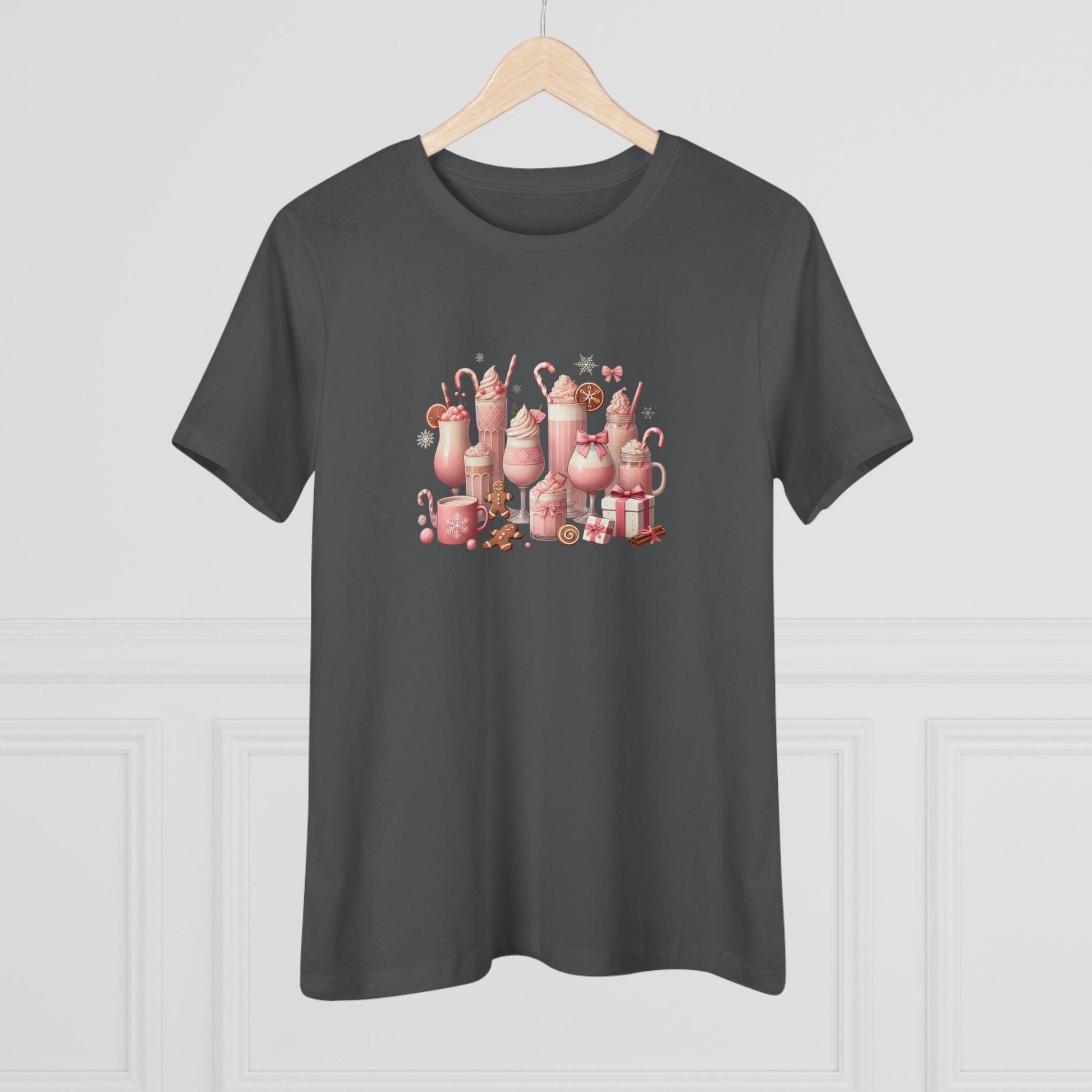 💖☕ Pretty in Pink Holiday Coffee ❄️🎀 - Women's Softstyle Tee - Whippie's