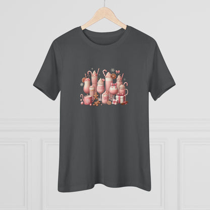 💖☕ Pretty in Pink Holiday Coffee ❄️🎀 - Women's Softstyle Tee - Whippie's