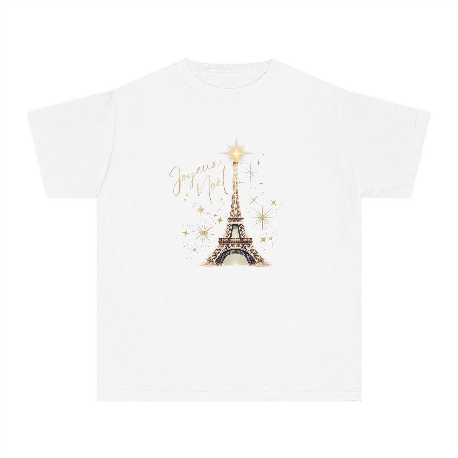 ✨ Joyeux Noël Youth Midweight Tee 🗼 A touch of Parisian elegance for your little one. - Whippie's