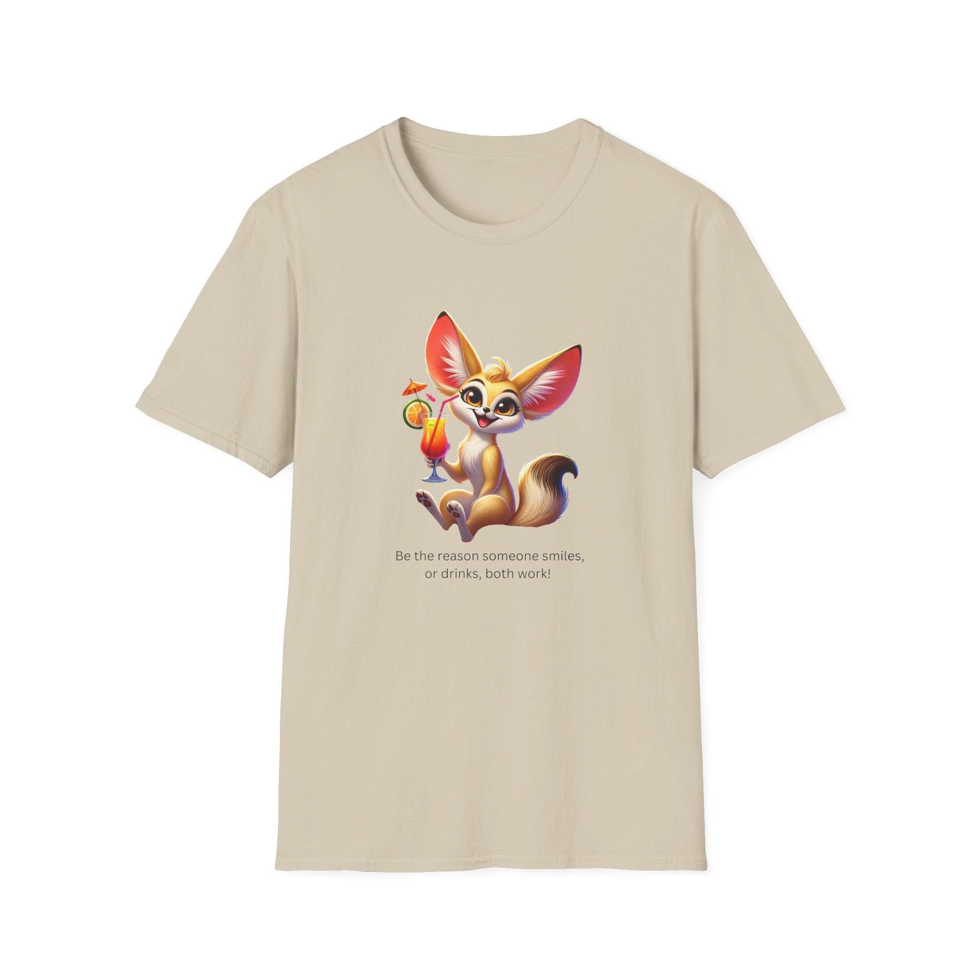 Fennec Fox Cocktail - Cheers to Good Times and Smiles! 🦊🍸 Unisex T-shirt - Whippie's
