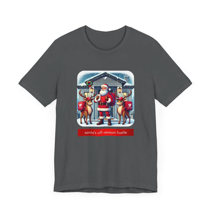 🎅 Santa's Off-Season Hustle 🍕 Unisex Tee ✨ Who knew Santa delivered more than presents? - Whippie's